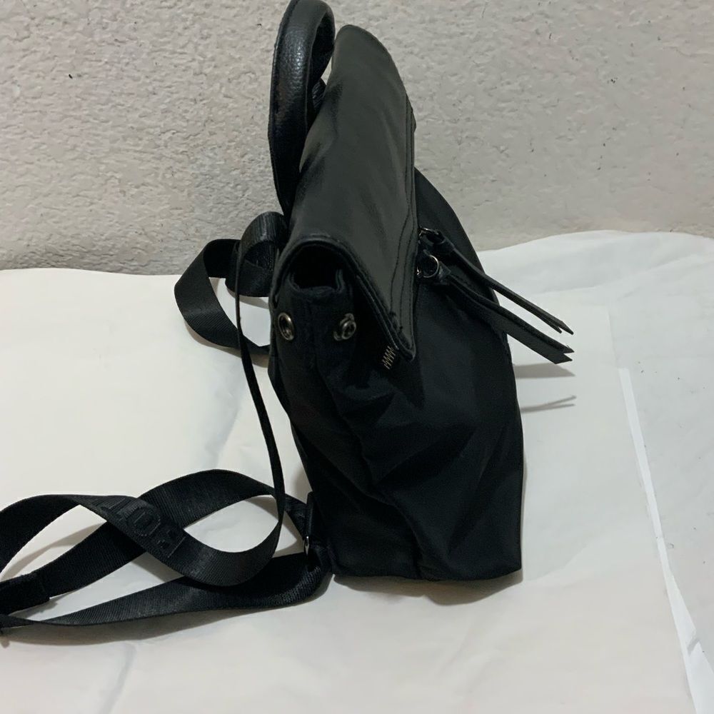 Botkier Mini Black Faux Leather Nylon Backpack - Picture 8 of 15